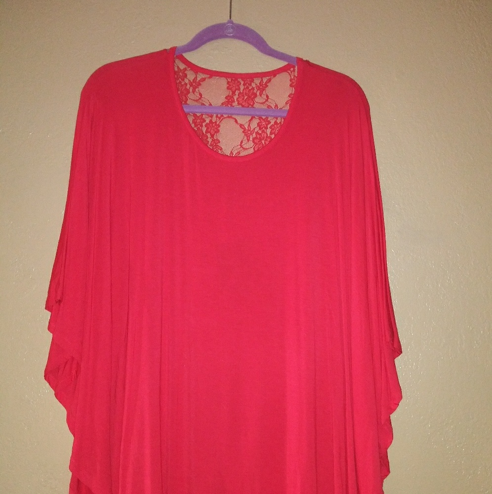 Red blouse 1X NEW